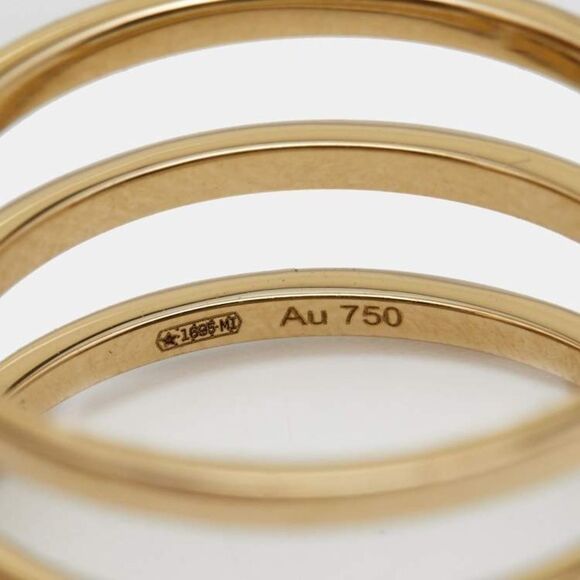 Gucci Running G Diamond 18k Yellow Gold Ring 6.5 - Picture 10 of 12